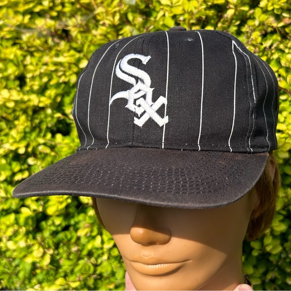 Vintage 90s Chicago White Sox ⚾️ Pinstripe Starter snapback hat baseball cap MLB